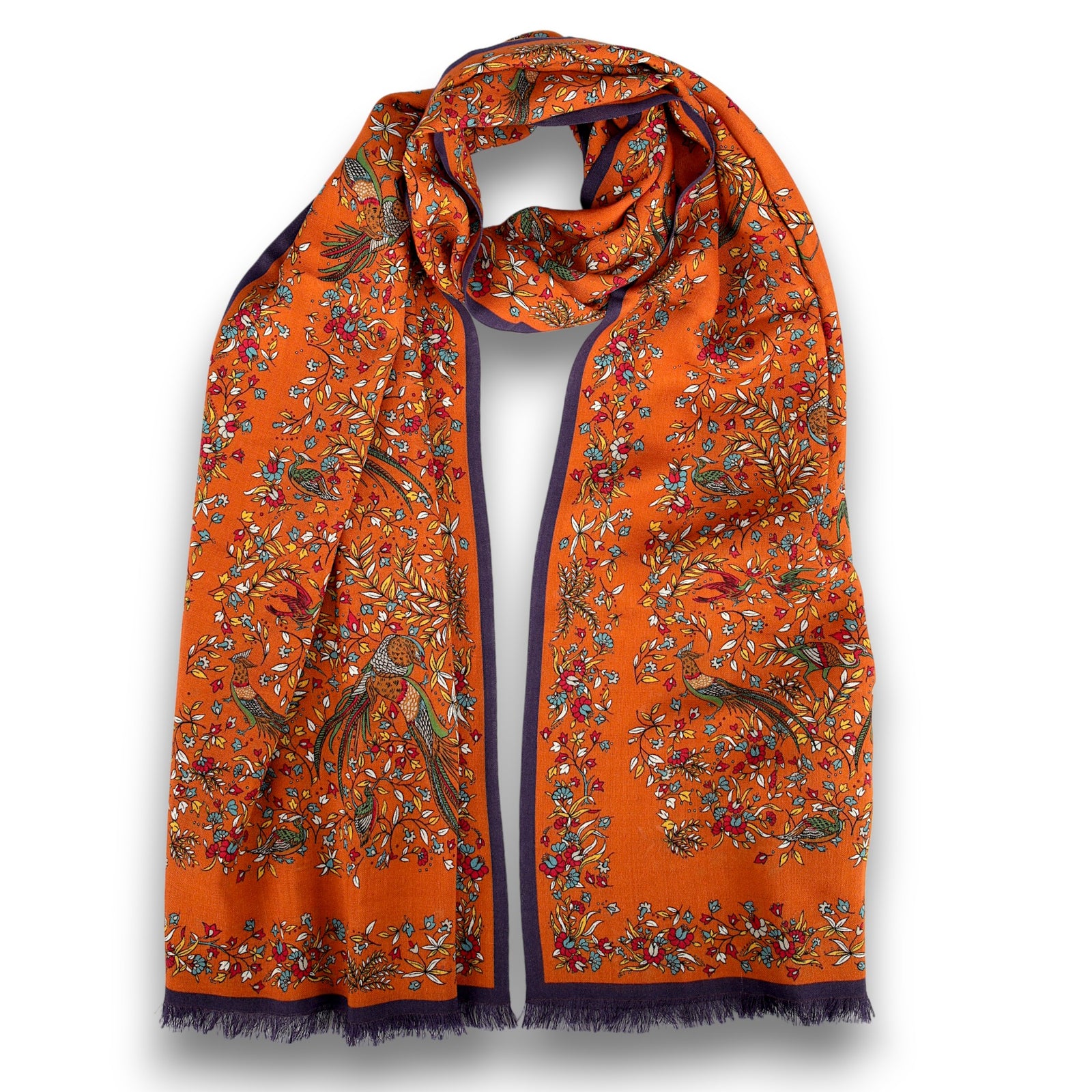 Bird of Paradise Tubular Scarf-Drake's-Conrad Hasselbach Shoes & Garment