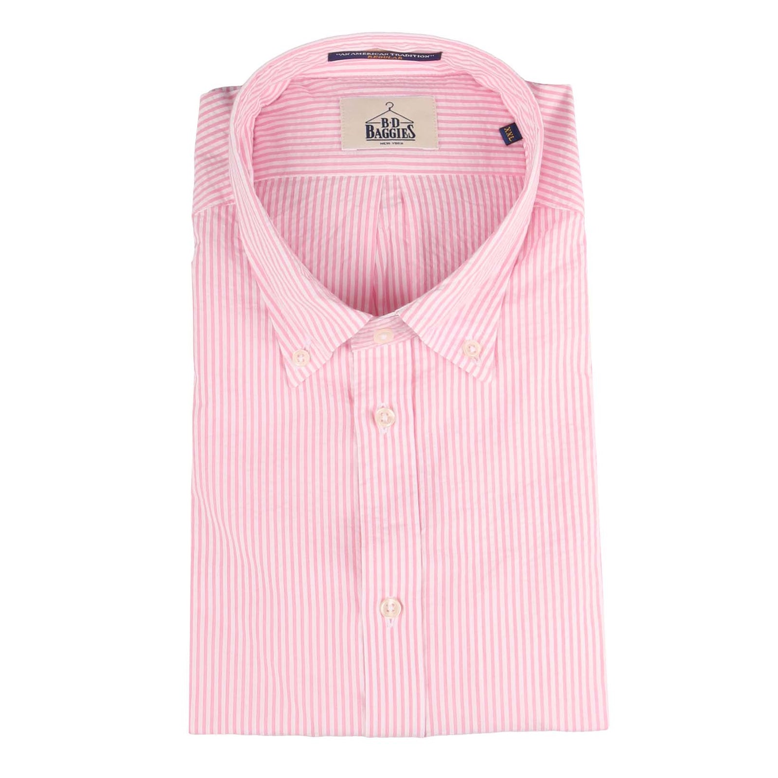 Brad Seersucker Hemd mit Button-Down Kragen-B.D. Baggies-Conrad Hasselbach Shoes & Garment