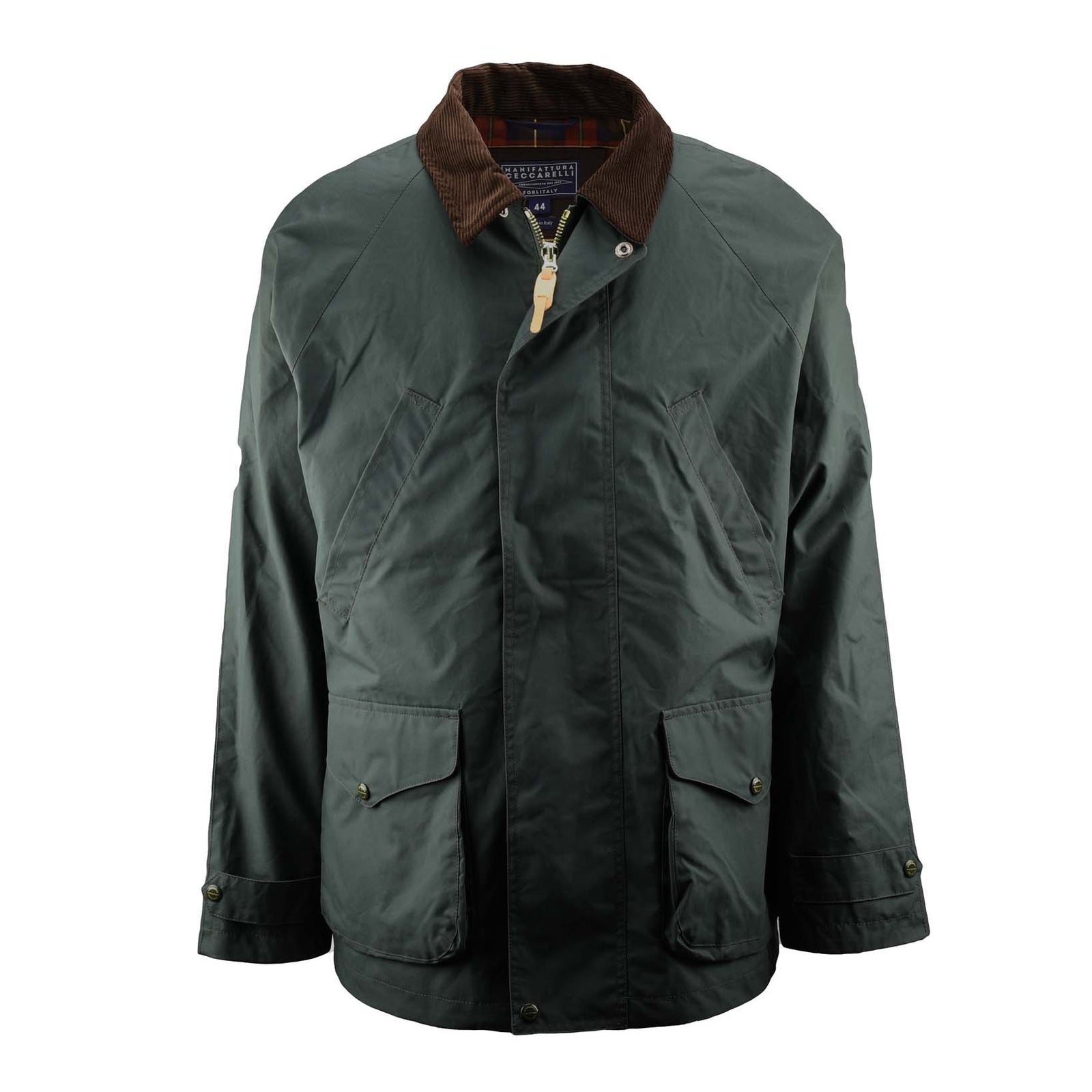 Gewachste Jacke mit Cordkragen-Ceccarelli-Conrad Hasselbach Shoes & Garment