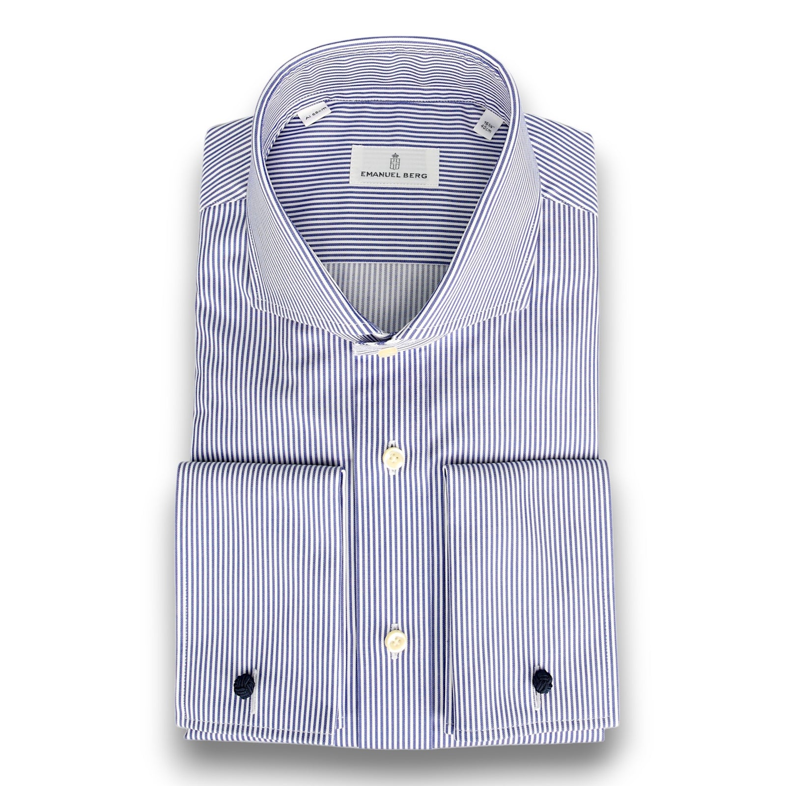 Hemd mit Pencil Stripes und Doppelmaschette-Emanuel Berg-Conrad Hasselbach Shoes & Garment