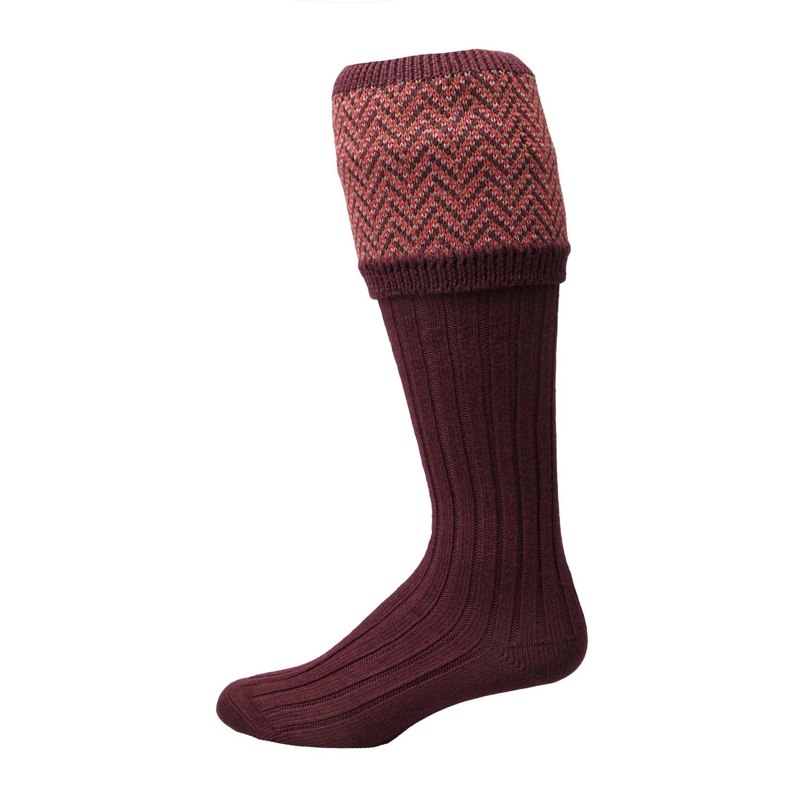 Herringbone Long Sock-House of Cheviot-Conrad Hasselbach Shoes & Garment