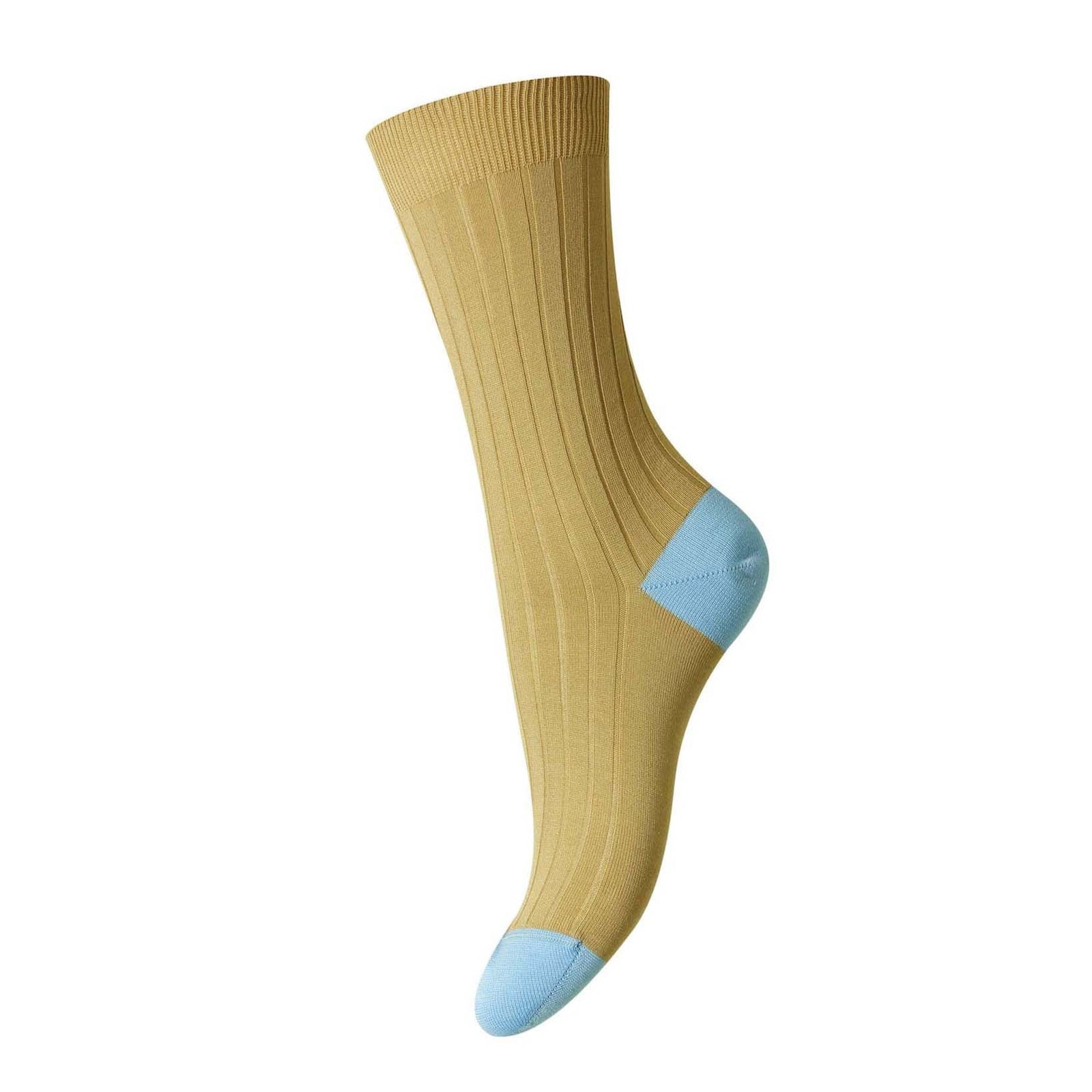 Jasmine - 8x2 Rippe Kontrast Baumwolle Socken für Damen-Pantherella-Conrad Hasselbach Shoes & Garment