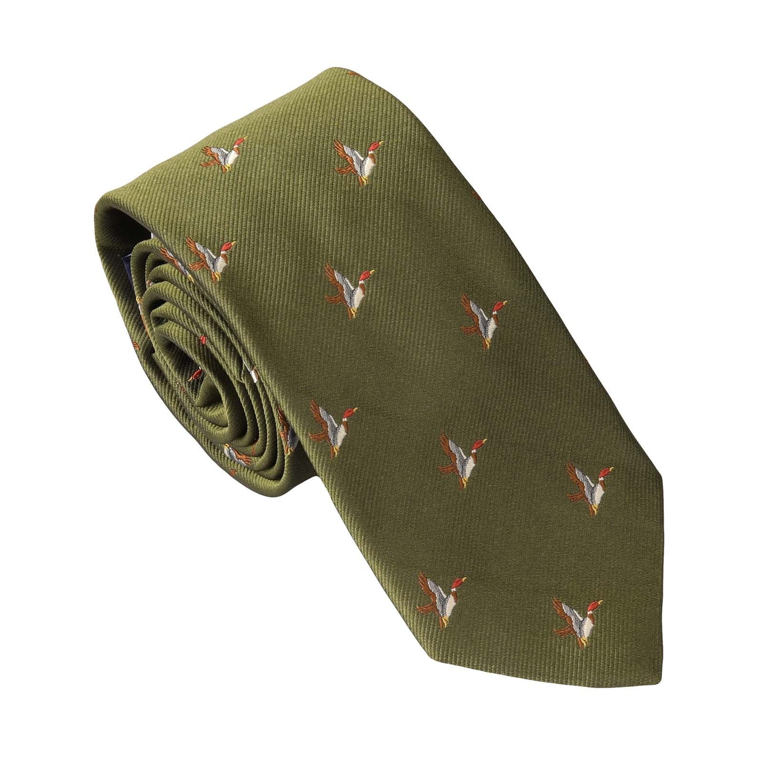 Krawatte mit Jagdmotiv - Ente-C.H.-Conrad Hasselbach Shoes & Garment