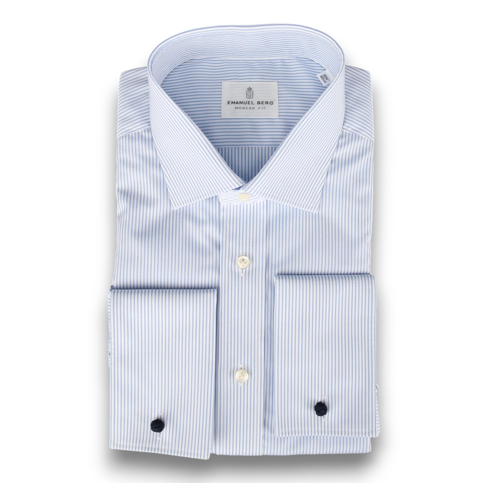 Pencil-Striped Hemd mit Doppelmanschette-Emanuel Berg-Conrad Hasselbach Shoes & Garment