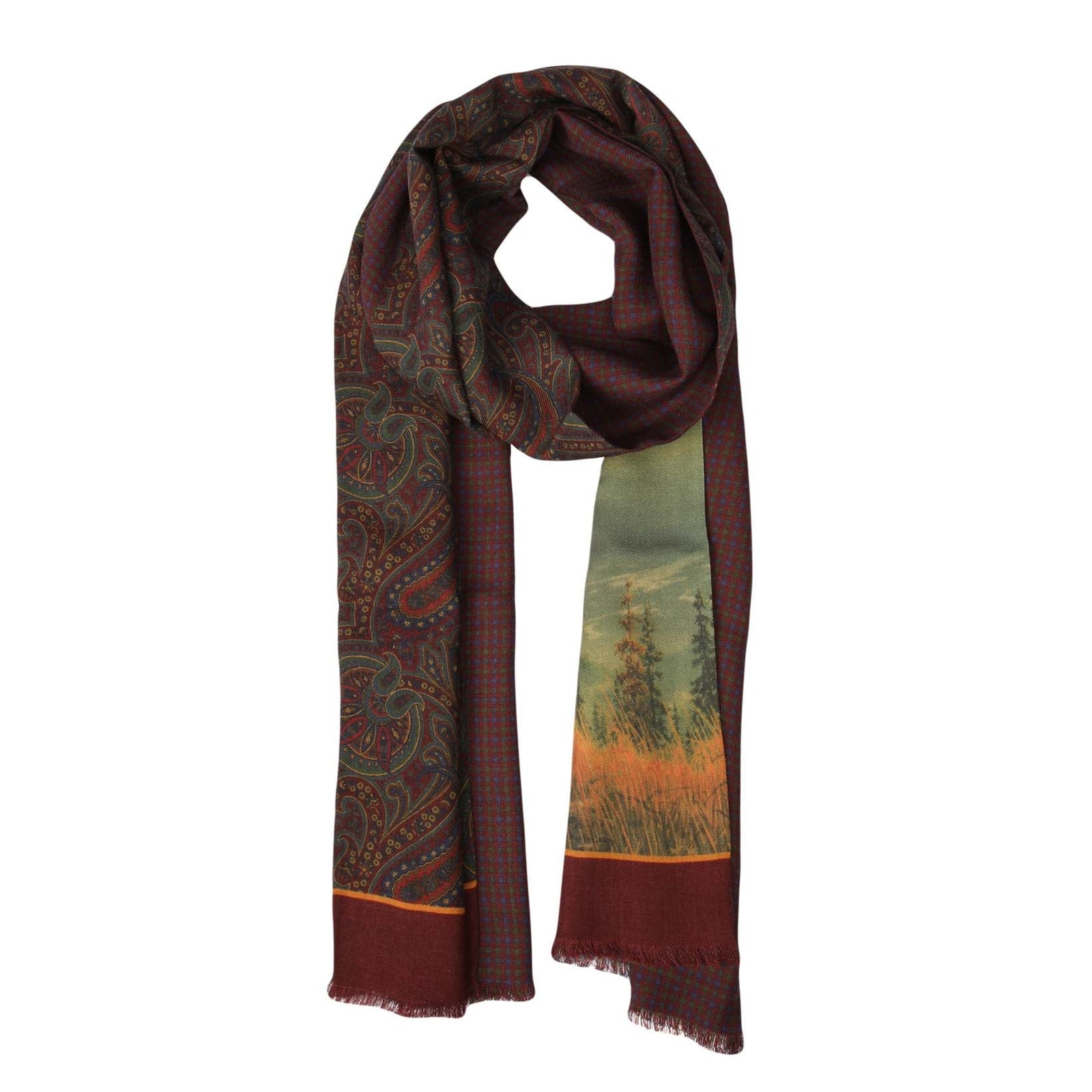 Schal mit Tartan Jagdmotiv-C.H.-Conrad Hasselbach Shoes & Garment