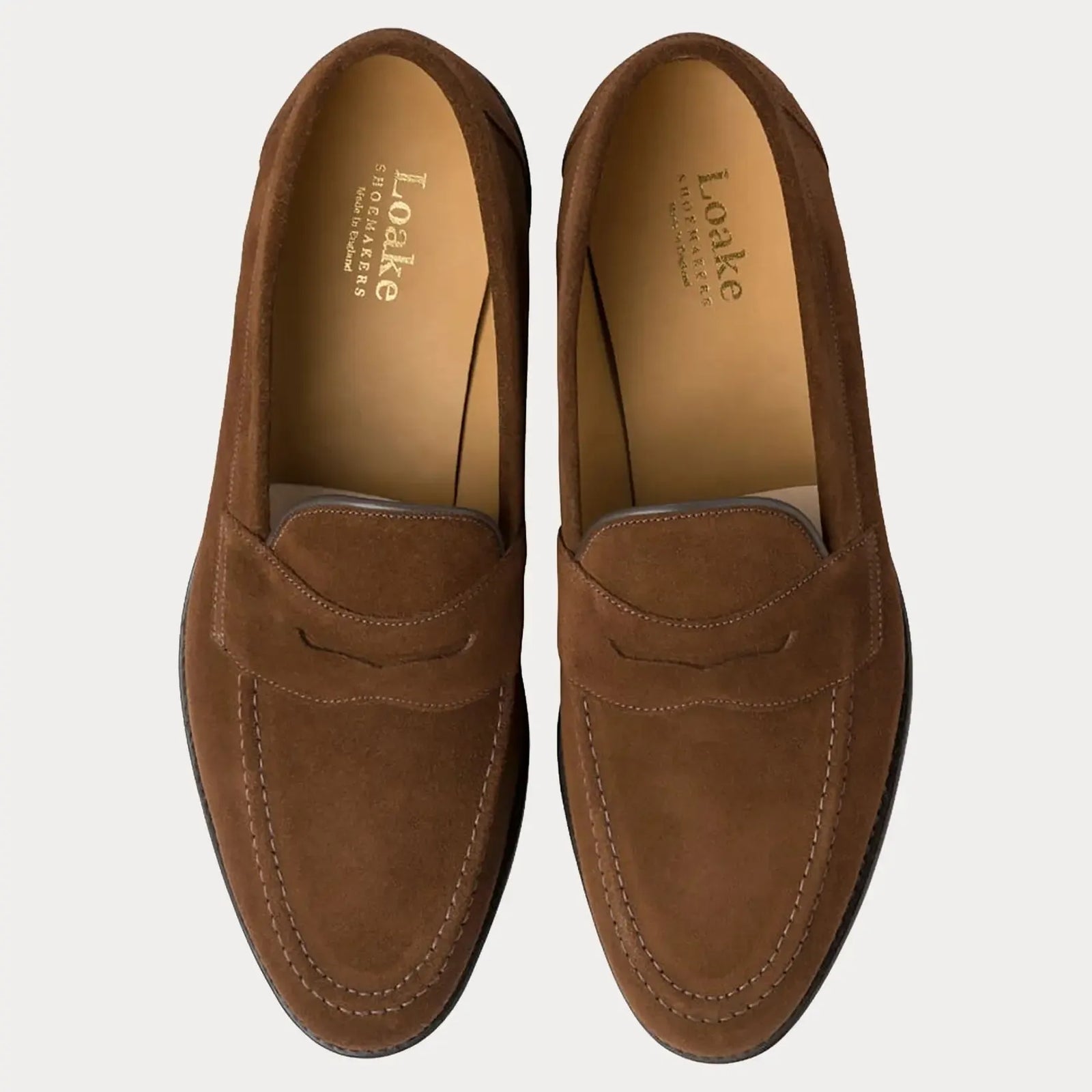 TEST - Imperial Penny Loafer - Brown Suede-Loake-Conrad Hasselbach Shoes & Garment