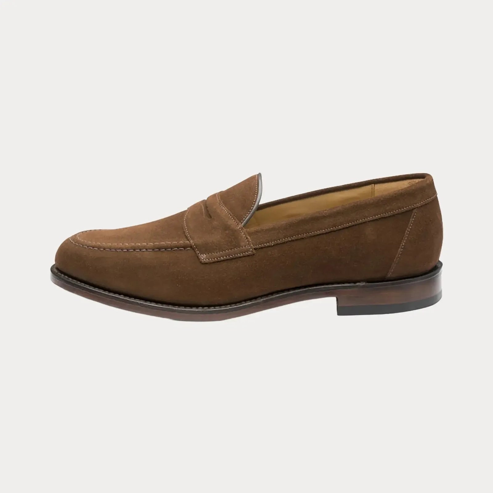TEST - Imperial Penny Loafer - Brown Suede-Loake-Conrad Hasselbach Shoes & Garment