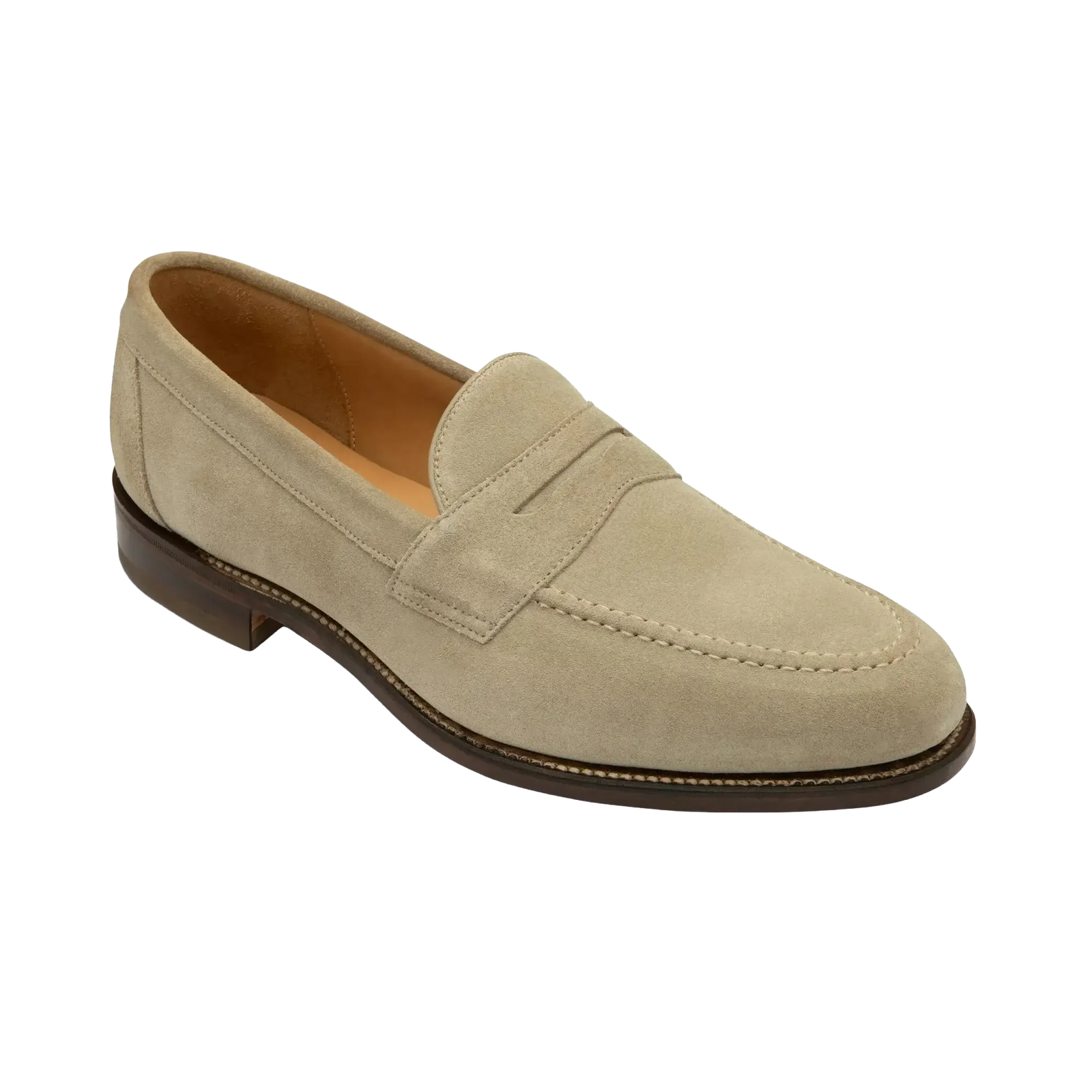 TEST - Imperial Penny Loafer - Sand Suede-Loake-Conrad Hasselbach Shoes & Garment