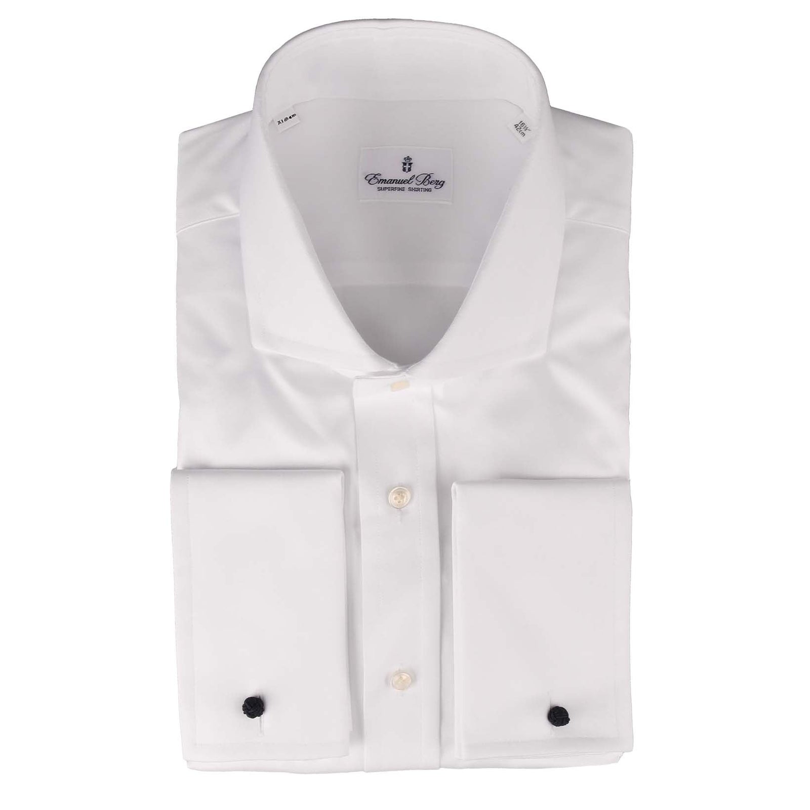 Weißes Baumwollhemd mit HK und DM-Emanuel Berg-Conrad Hasselbach Shoes & Garment
