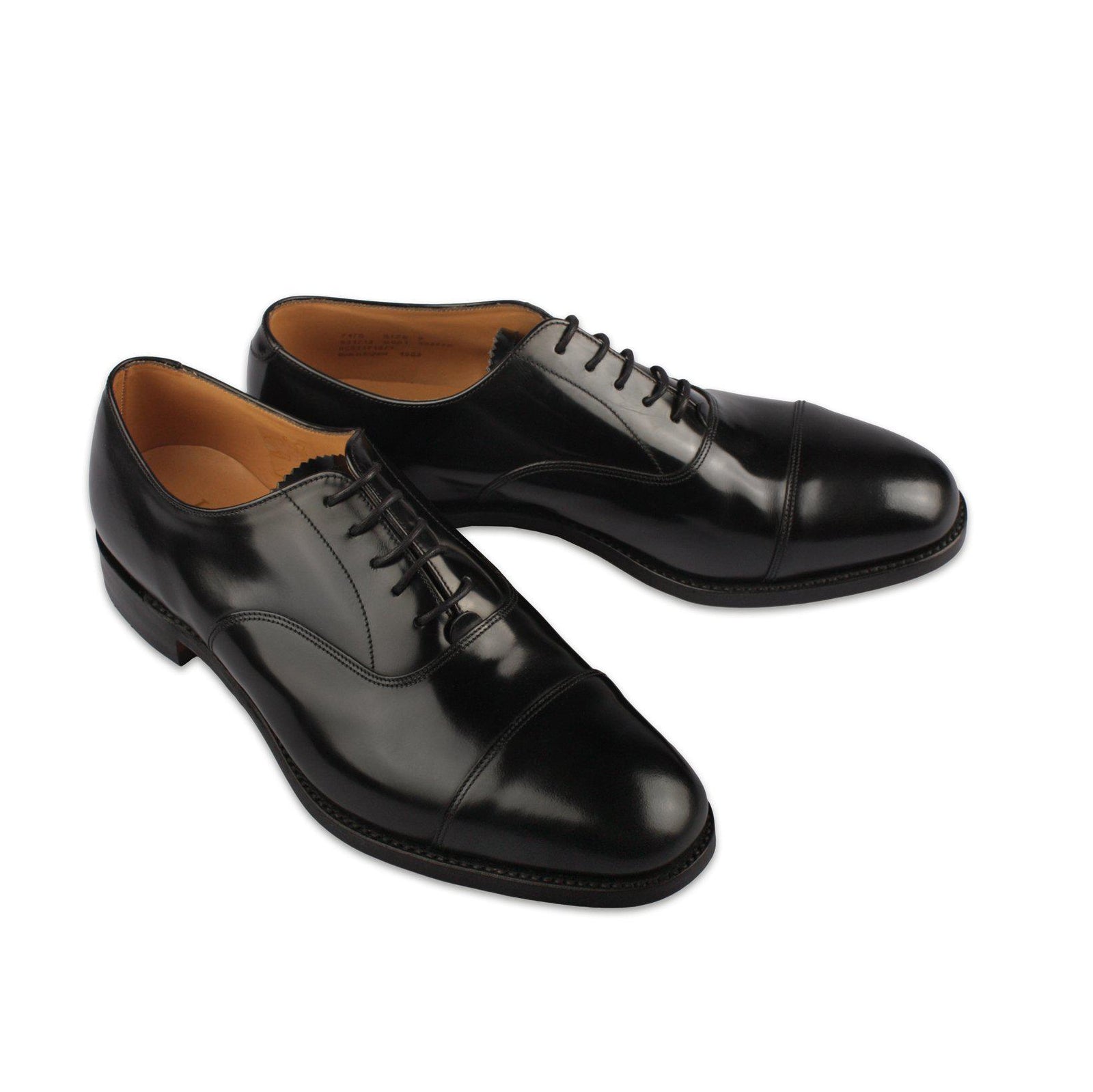 747 Black Polished Oxford-Loake-Conrad Hasselbach Shoes & Garment