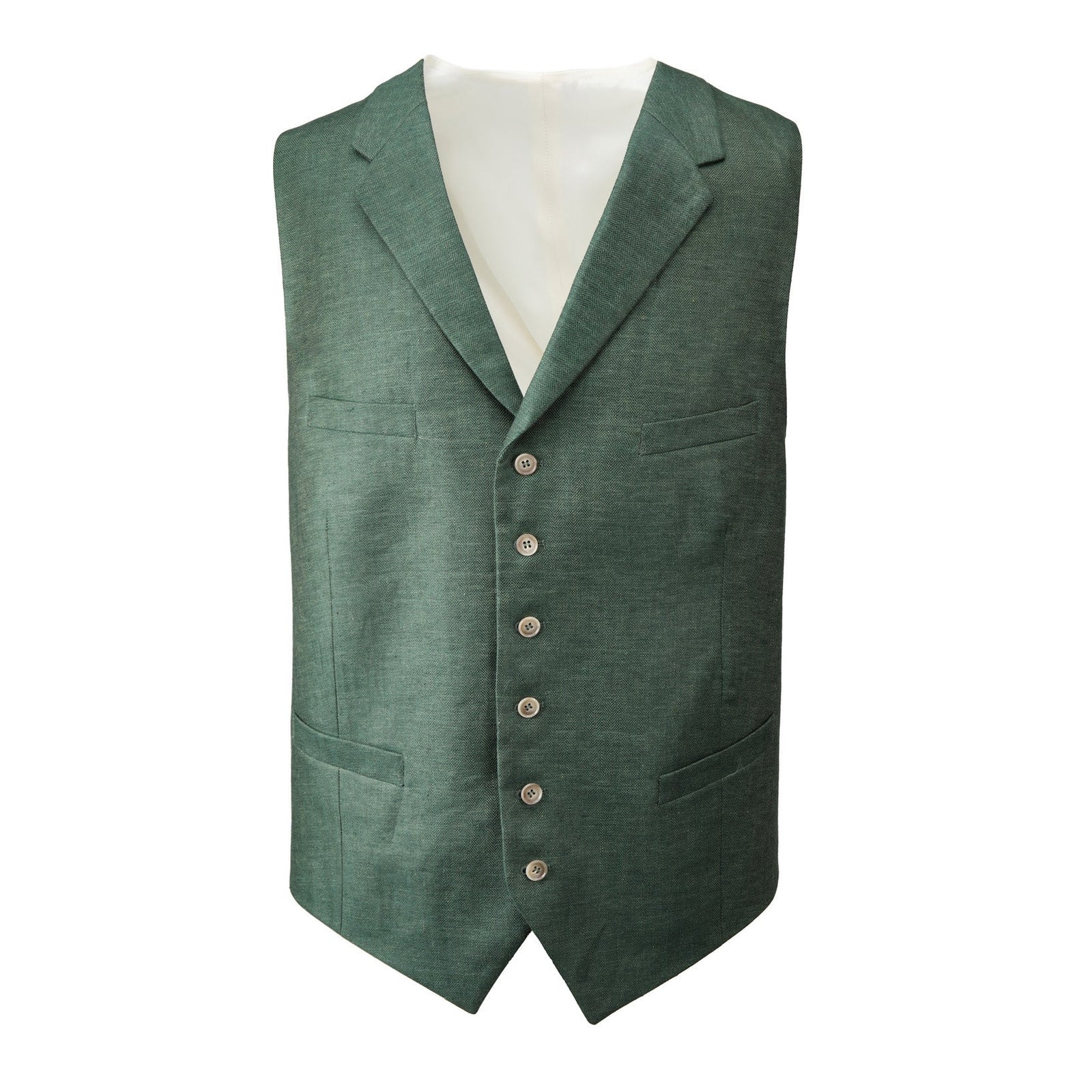 Cutaway-Weste (Einreiher) aus Leinen-Sheppard & Jones-Conrad Hasselbach Shoes & Garment