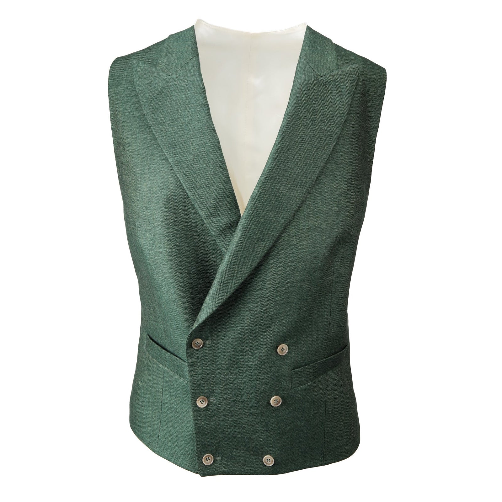 Cutaway-Weste (Zweireiher) aus Leinen-Sheppard & Jones-Conrad Hasselbach Shoes & Garment