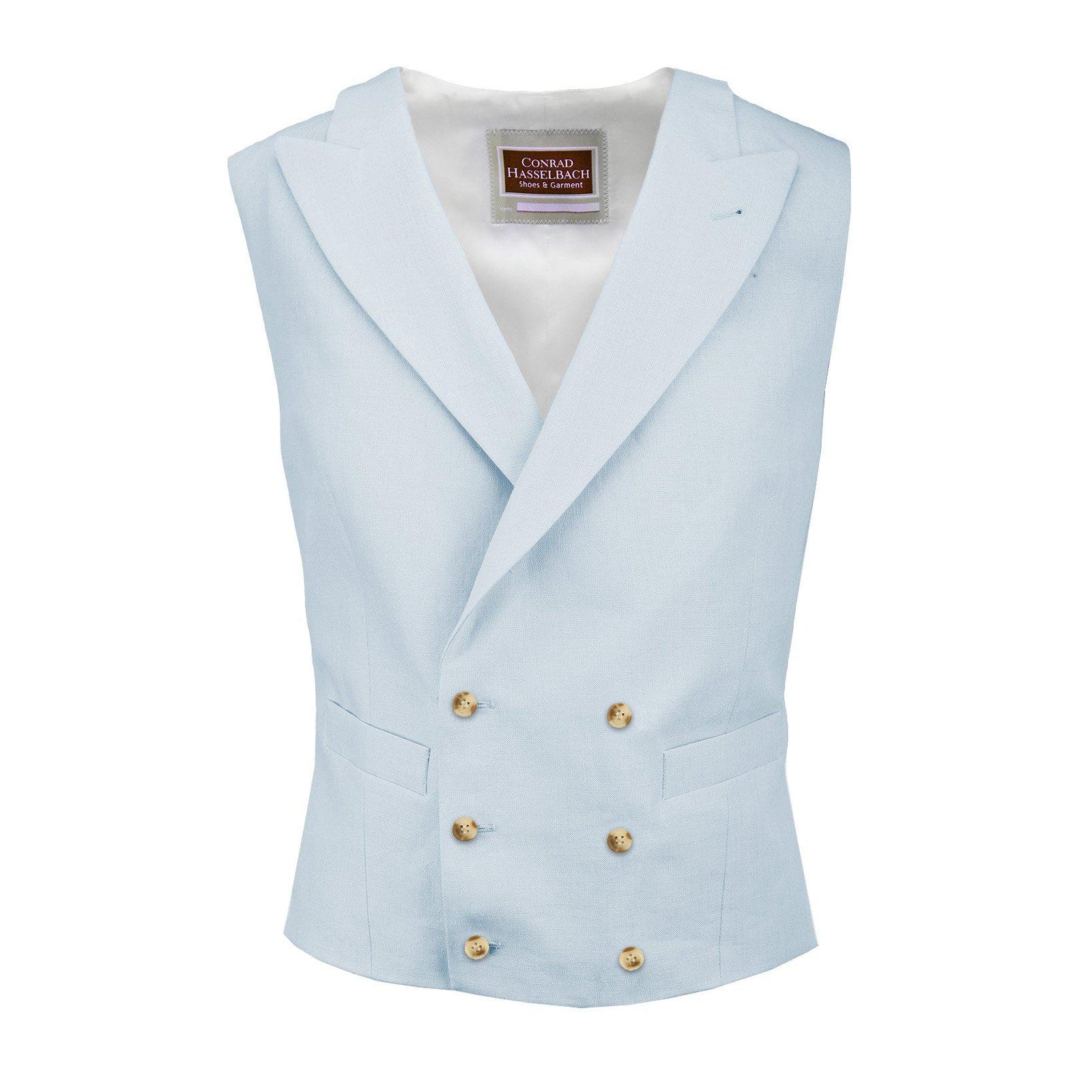 Cutaway-Weste (Zweireiher) aus Leinen-Sheppard & Jones-Conrad Hasselbach Shoes & Garment