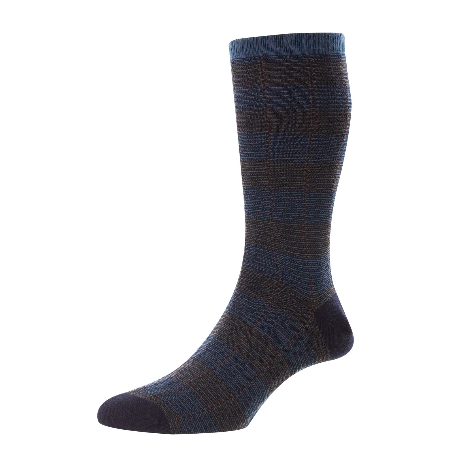 Highgrove - Jacquard-Karo Merinowolle Herrensocken-Pantherella-Conrad Hasselbach Shoes & Garment