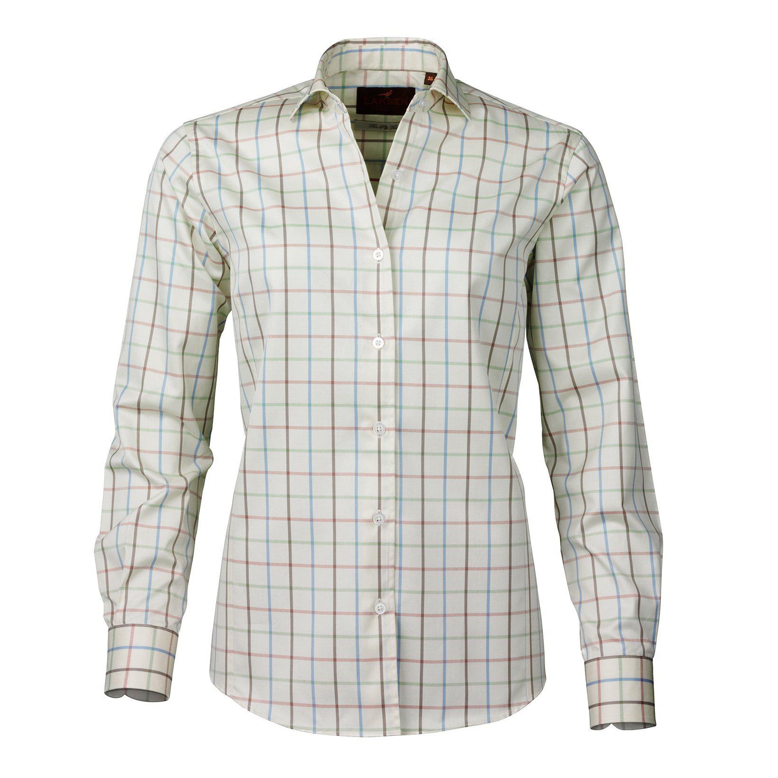 Jennifer Window Check 2 ply Blouse-Laksen-Conrad Hasselbach Shoes & Garment