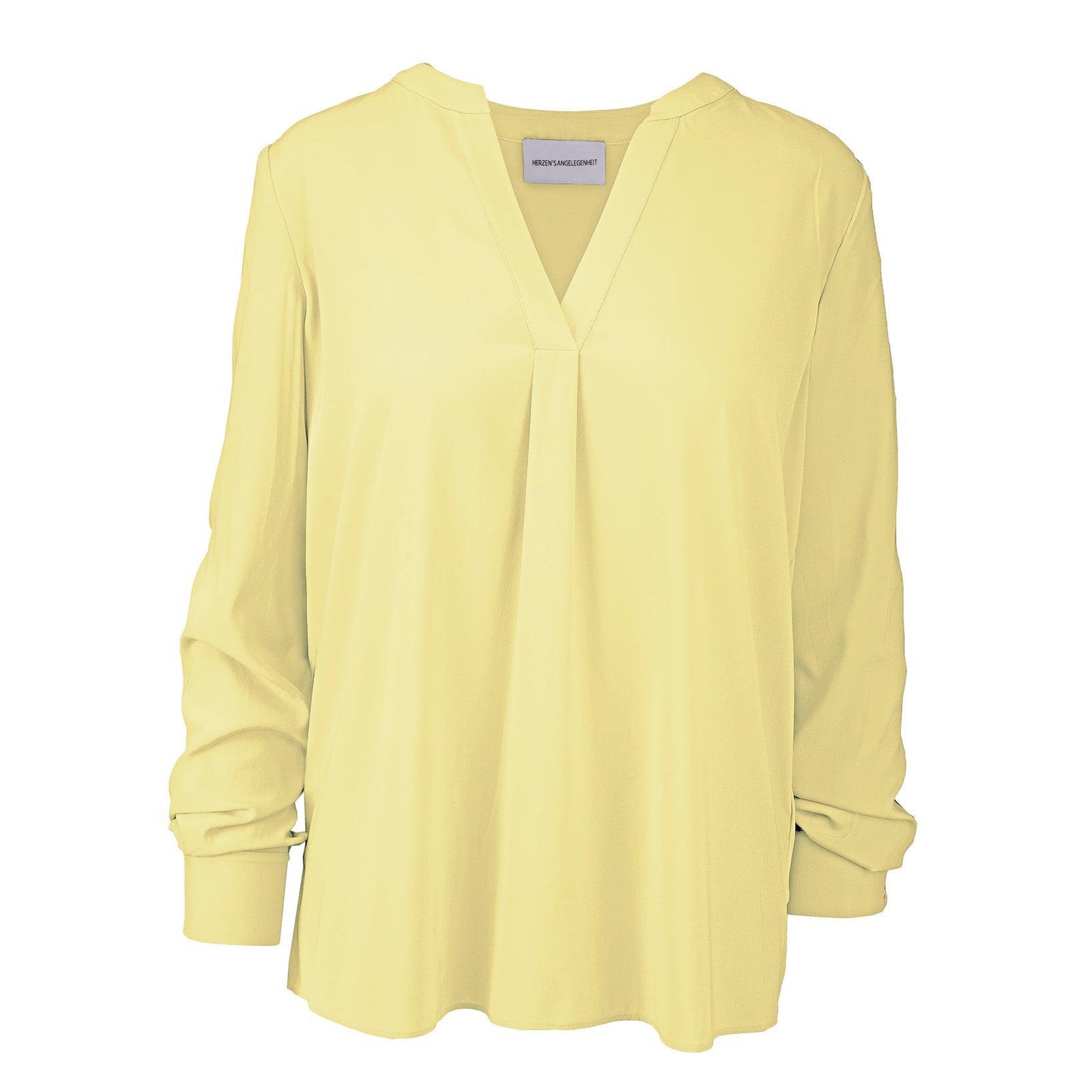 Seidenbluse mit V-Ausschnitt-herzensangelegenheit-Conrad Hasselbach Shoes & Garment