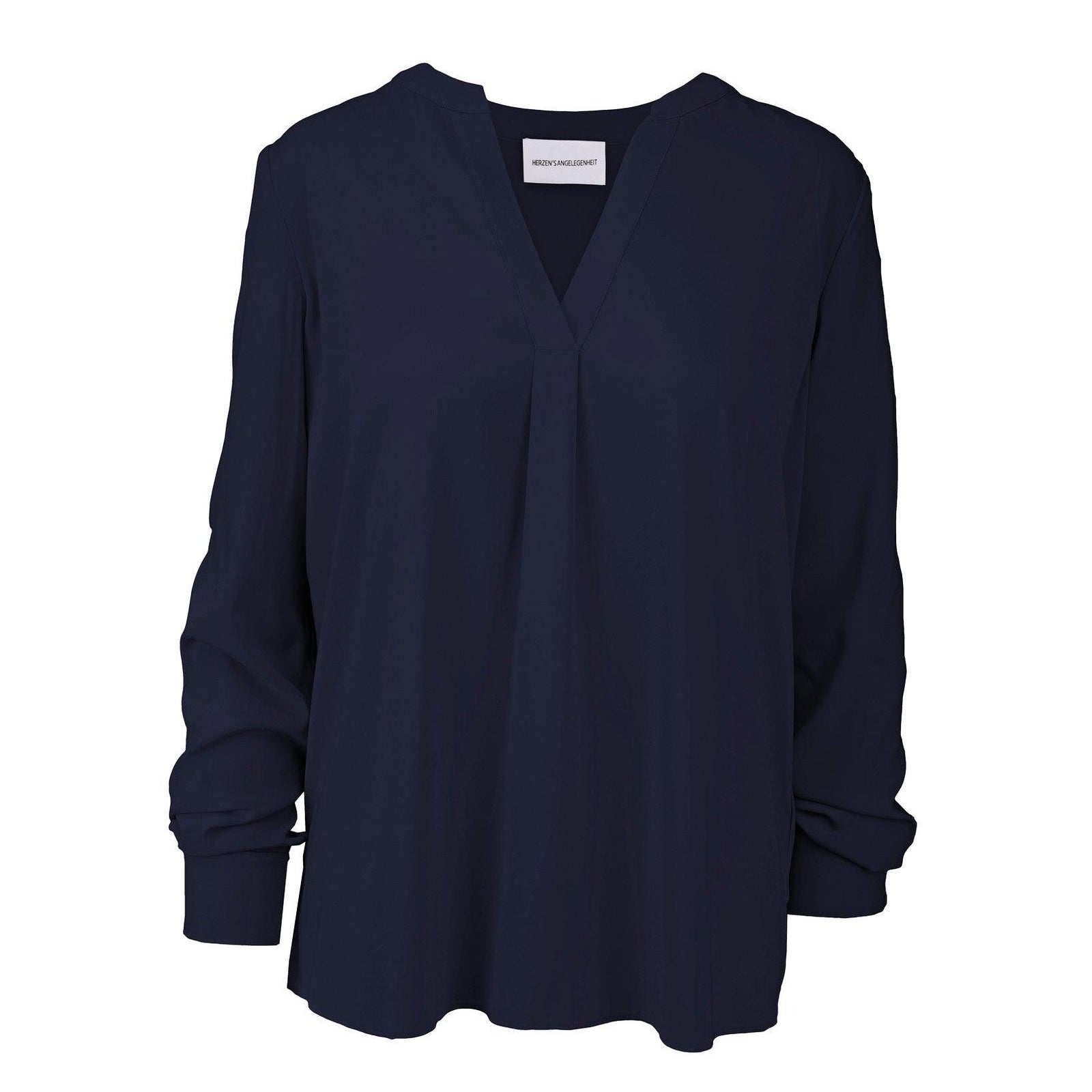 Seidenbluse mit V-Ausschnitt-herzensangelegenheit-Conrad Hasselbach Shoes & Garment