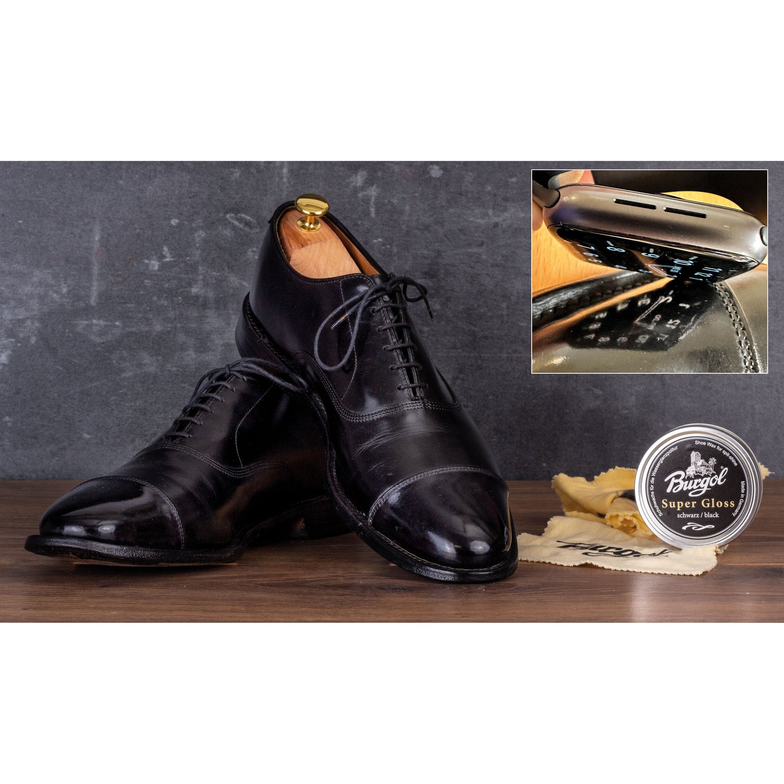 Super Gloss in der Metalldose 75ml-Burgol-Conrad Hasselbach Shoes & Garment