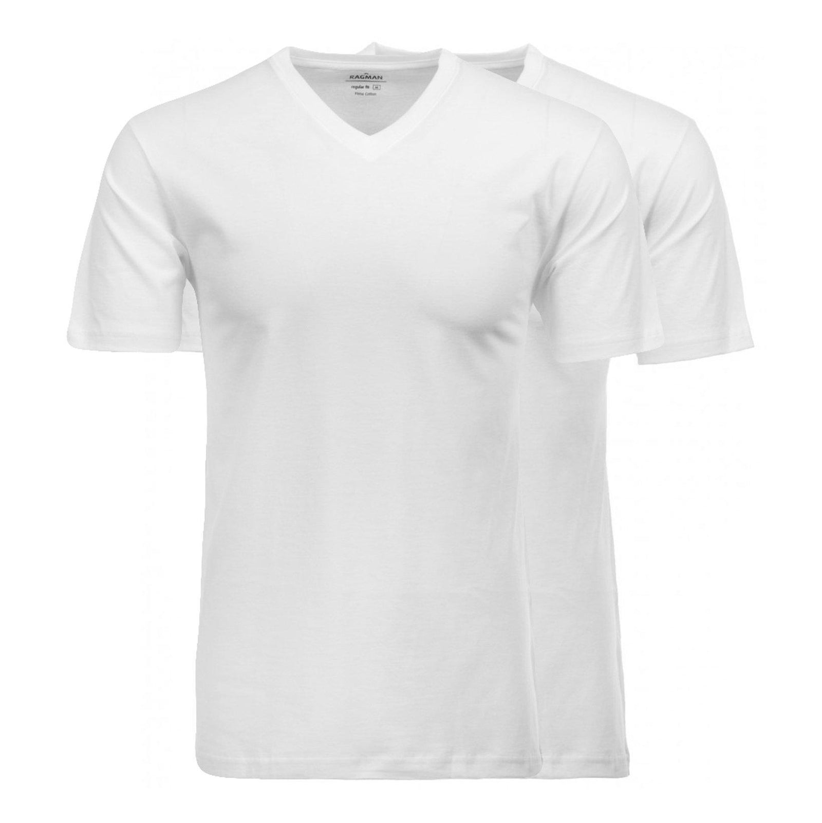 T-Shirts mit V-Ausschnitt - Doppelpack-Ragman-Conrad Hasselbach Shoes & Garment
