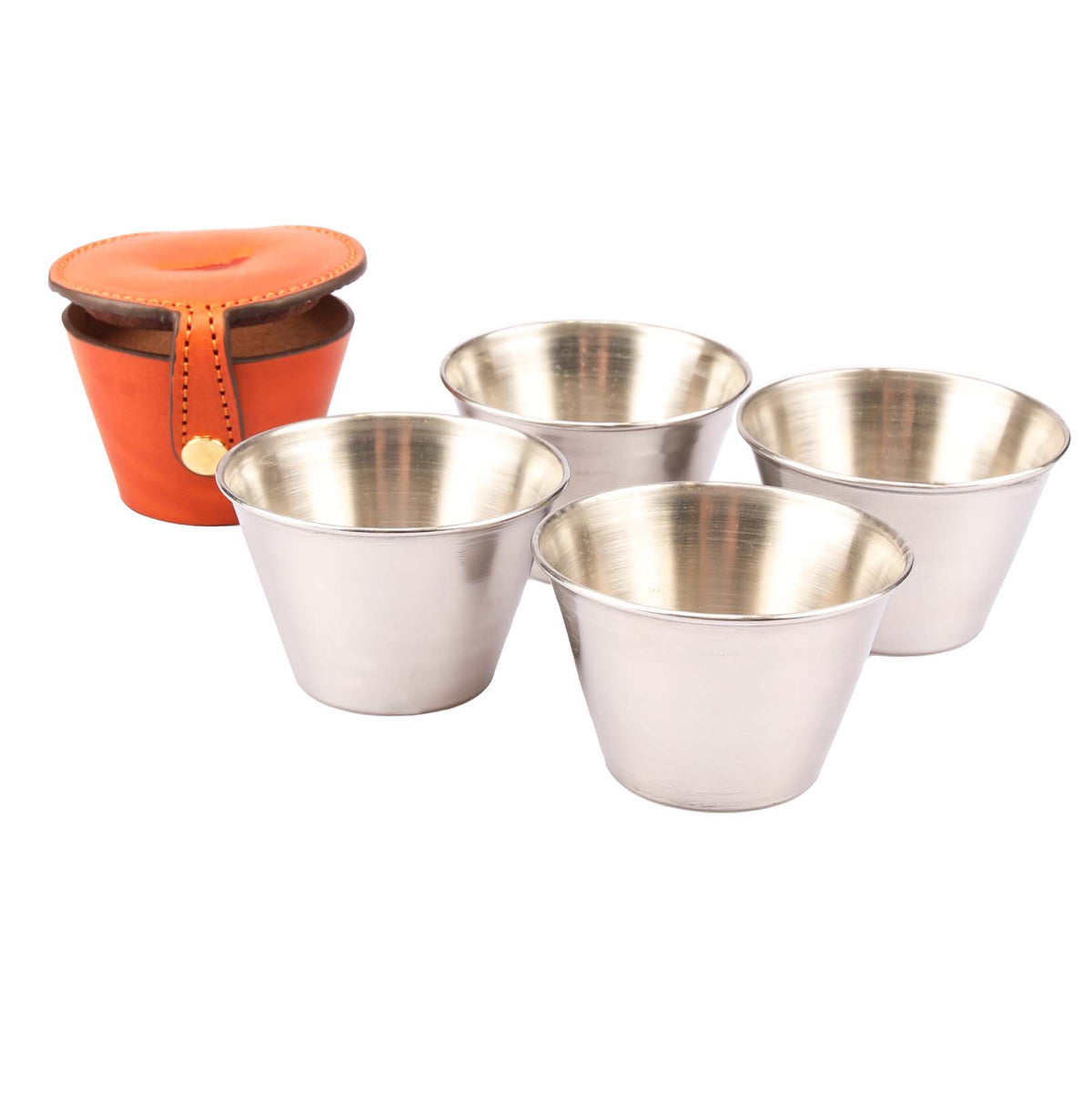 4 Cups in Leather Case-Laksen-Conrad Hasselbach Shoes & Garment