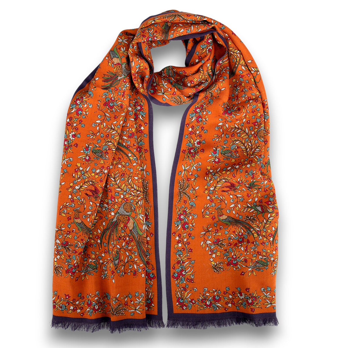 Bird of Paradise Tubular Scarf-Drake's-Conrad Hasselbach Shoes &amp; Garment