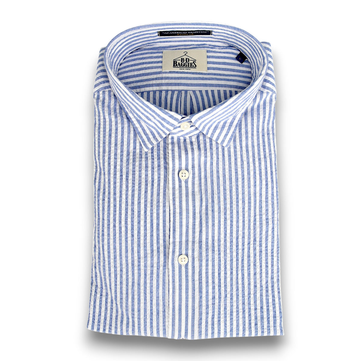 Brad Seersucker Hemd-B.D. Baggies-Conrad Hasselbach Shoes &amp; Garment