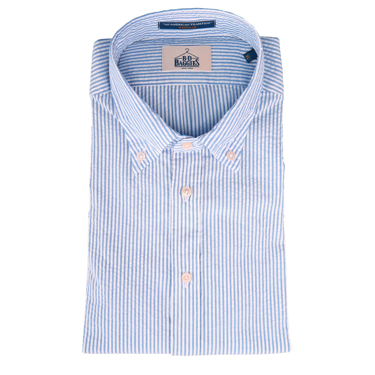 Brad Seersucker Hemd mit Button-Down Kragen-B.D. Baggies-Conrad Hasselbach Shoes &amp; Garment