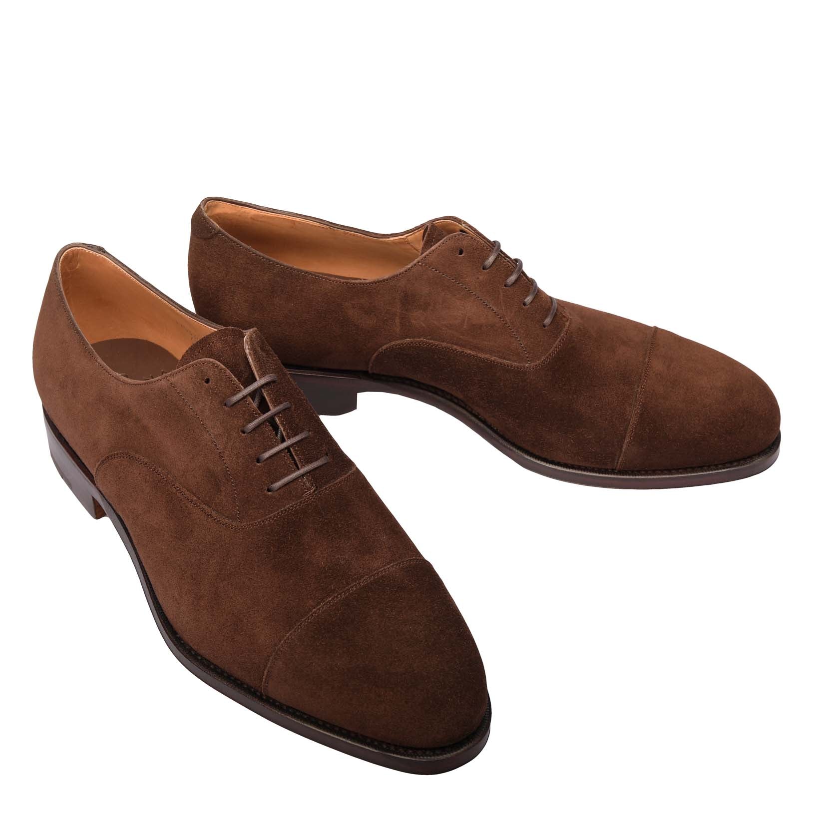 Cap Toe Oxfords Suede-Carmina-Conrad Hasselbach Shoes & Garment