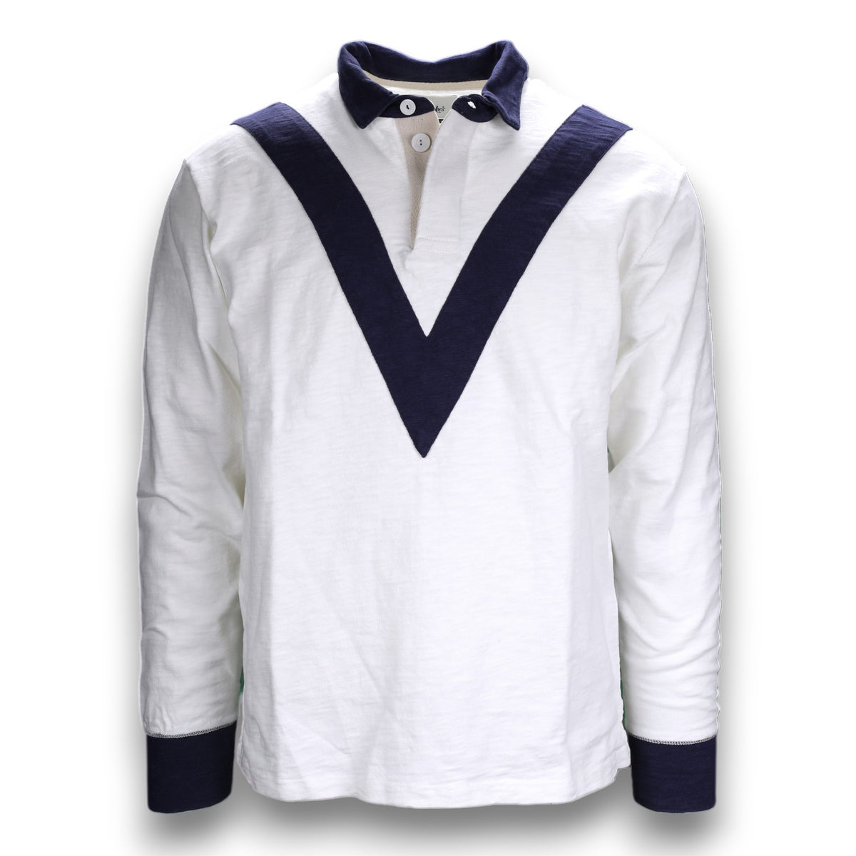 Chevron Flamé Rugby Shirt-Drake's-Conrad Hasselbach Shoes &amp; Garment