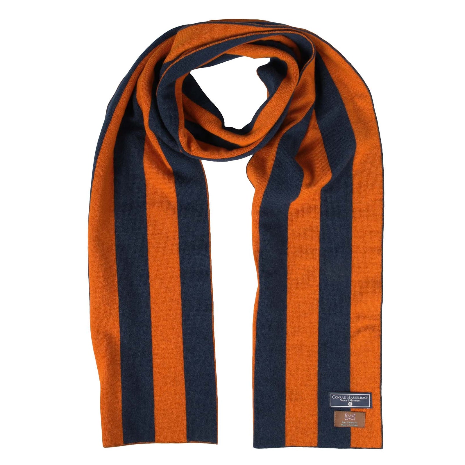 College Stripe Cashmere Scarf-Conrad Hasselbach-Conrad Hasselbach Shoes & Garment