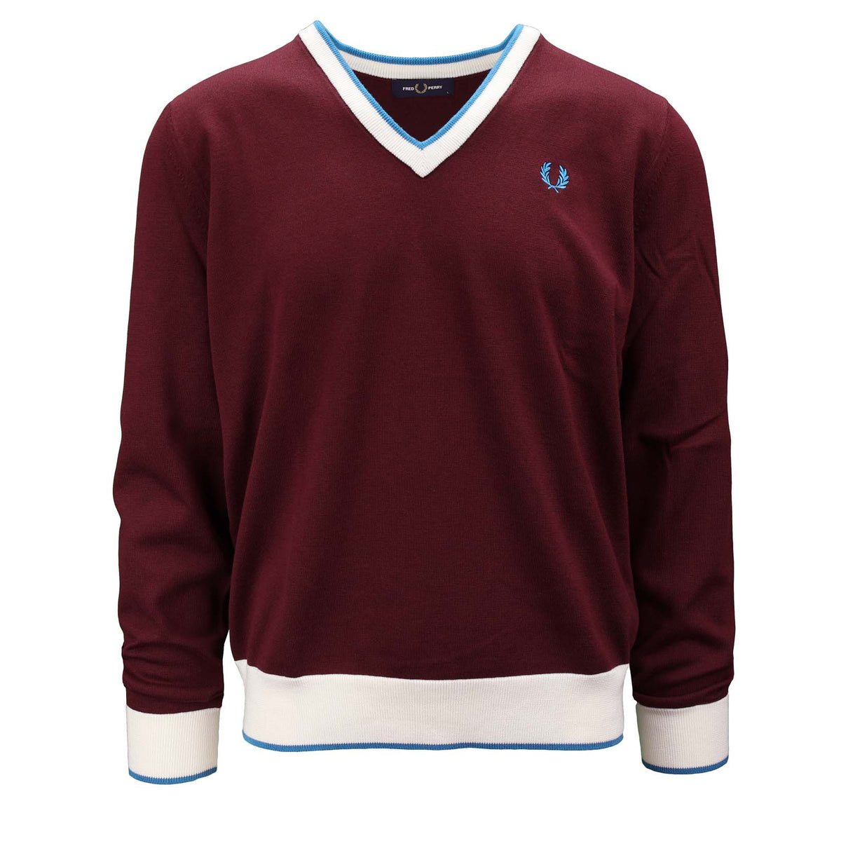 Contrast Tipped Jumper-Fred Perry-Conrad Hasselbach Shoes &amp; Garment