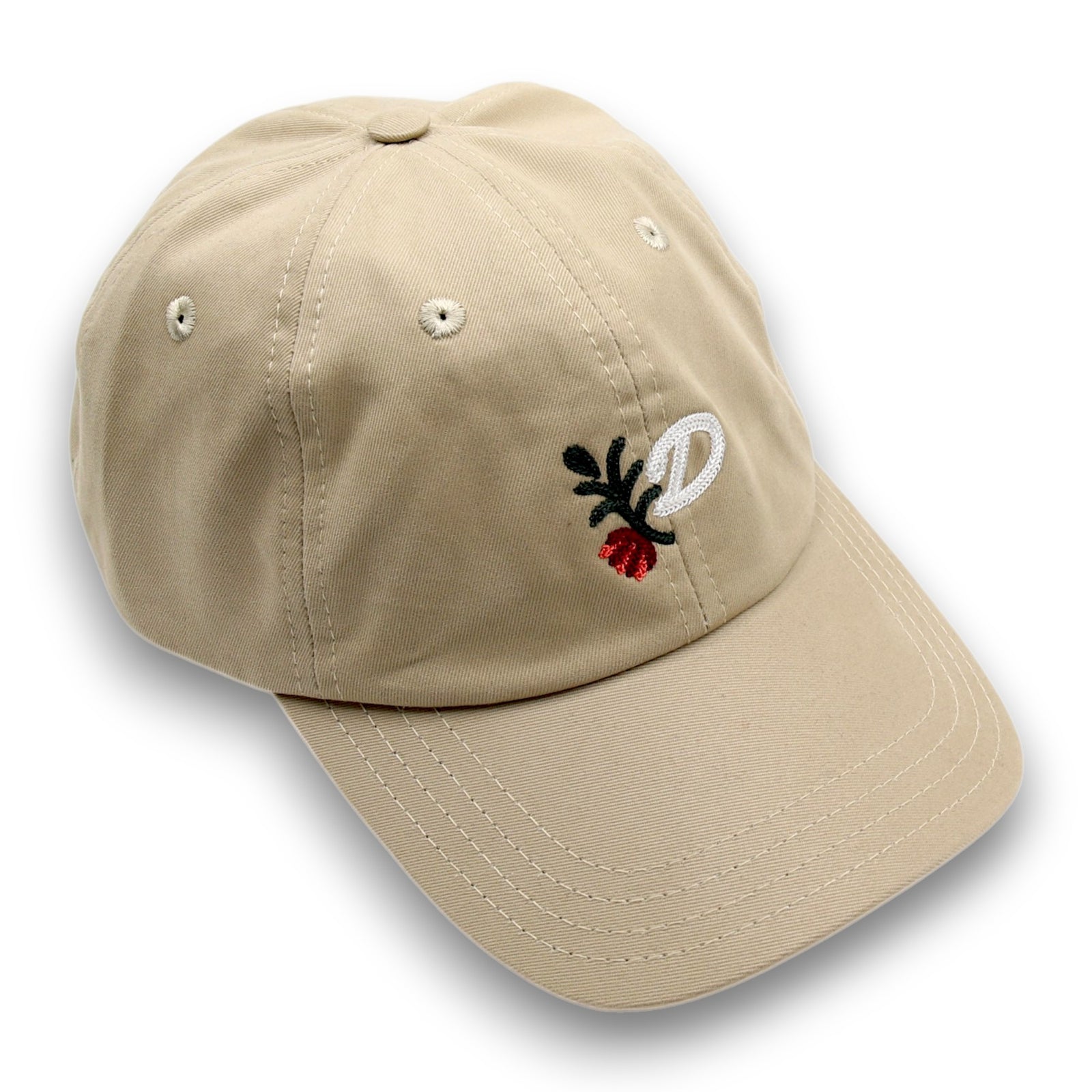 "D" Flower Baseball Cap-Drake's-Conrad Hasselbach Shoes & Garment