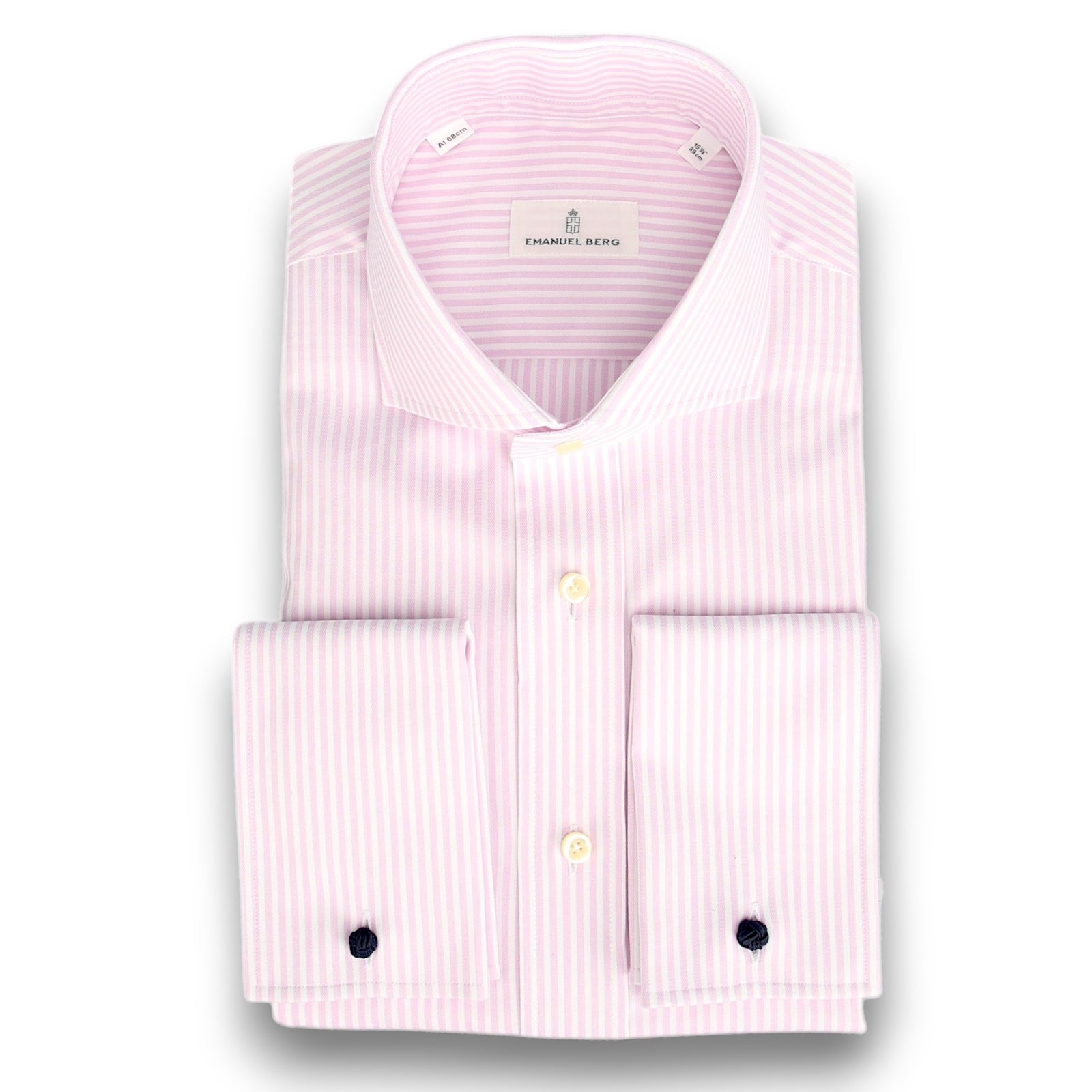 Gestreiftes Hemd mit Doppelmaschette-Emanuel Berg-Conrad Hasselbach Shoes & Garment