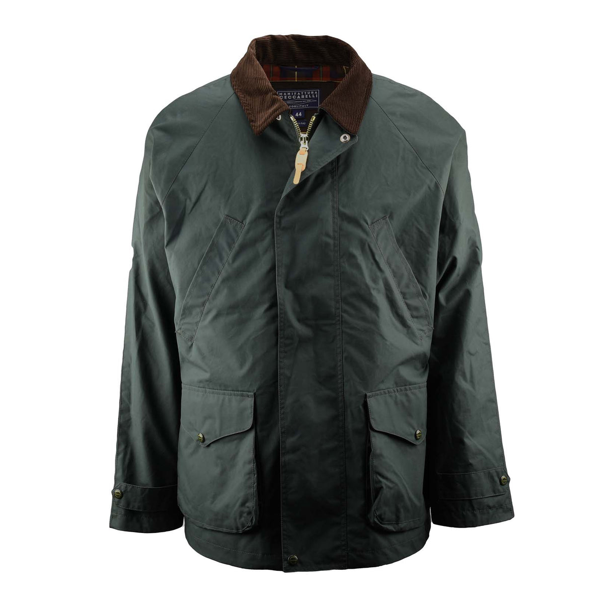 Gewachste Jacke mit Cordkragen-Ceccarelli-Conrad Hasselbach Shoes &amp; Garment