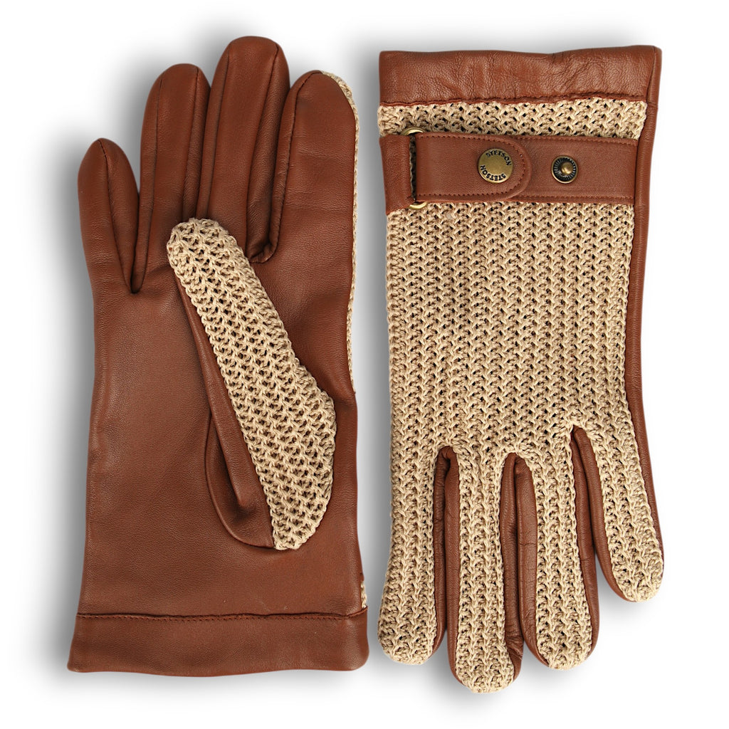 Handschuhe aus Nappa mit Baumwollstrick