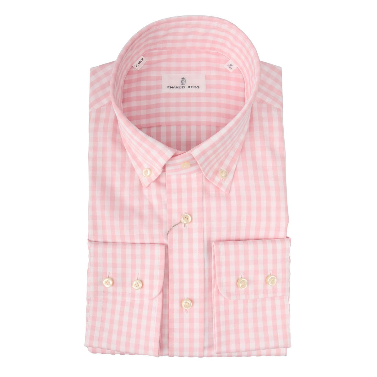 Hemd kariert mit Button-Down-Kragen und 2 Knopf-Manschette-Emanuel Berg-Conrad Hasselbach Shoes &amp; Garment