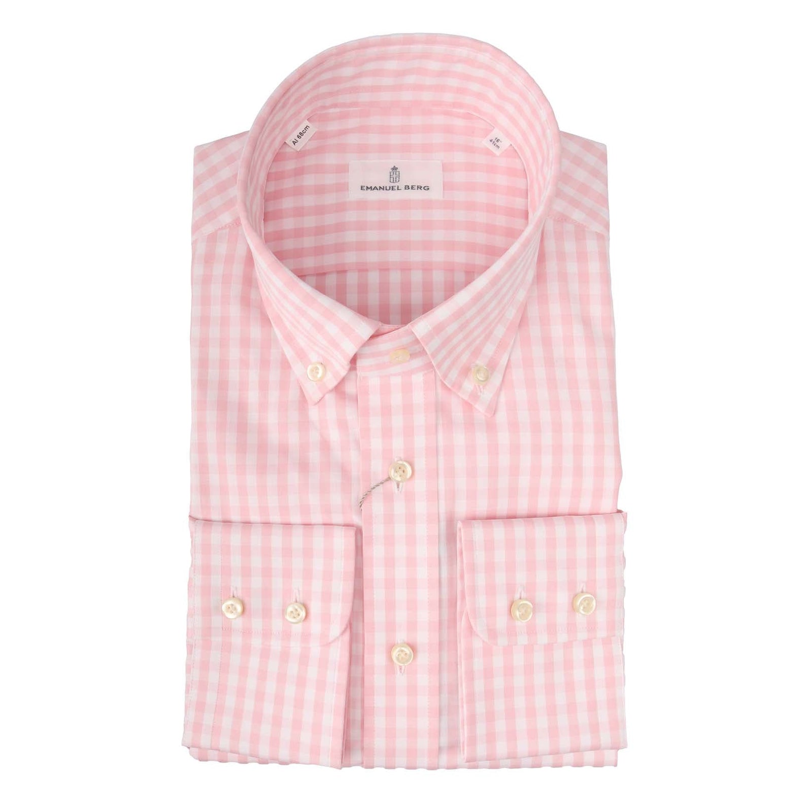 Hemd kariert mit Button-Down-Kragen und 2 Knopf-Manschette-Emanuel Berg-Conrad Hasselbach Shoes & Garment