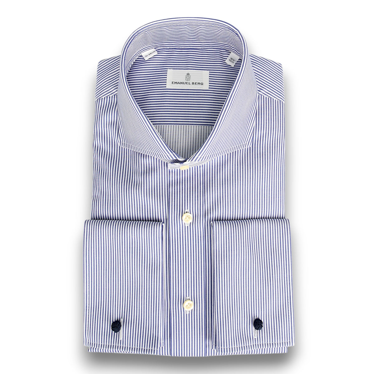 Hemd mit Pencil Stripes und Doppelmaschette-Emanuel Berg-Conrad Hasselbach Shoes &amp; Garment