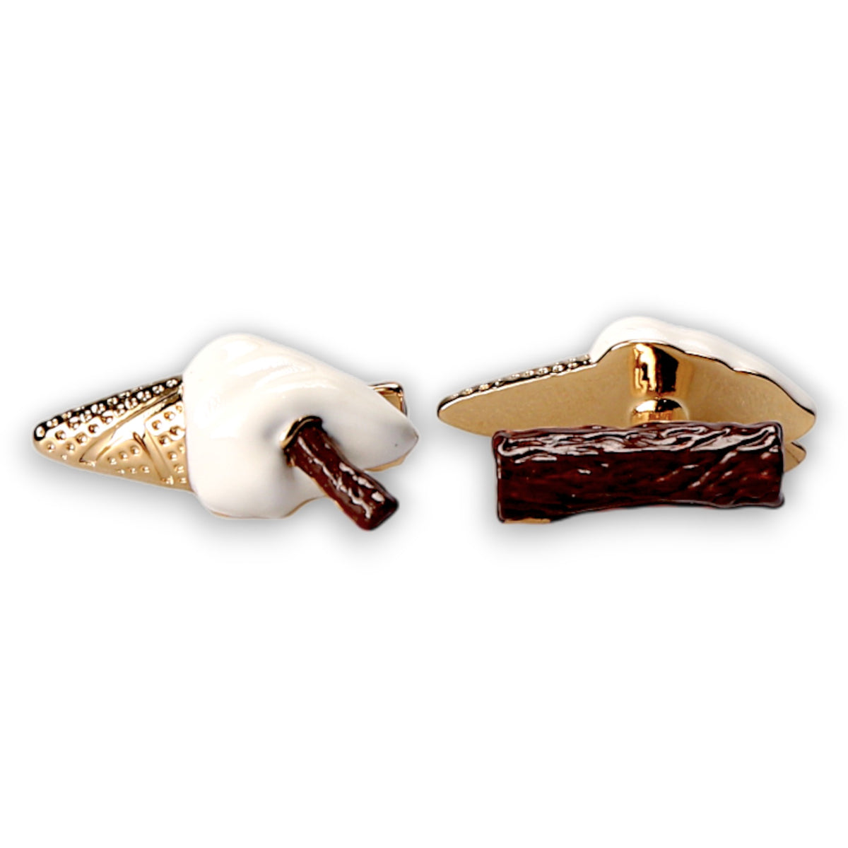 Ice Cream and Flake Cufflinks Enamel-Babette Wasserman-Conrad Hasselbach Shoes &amp; Garment