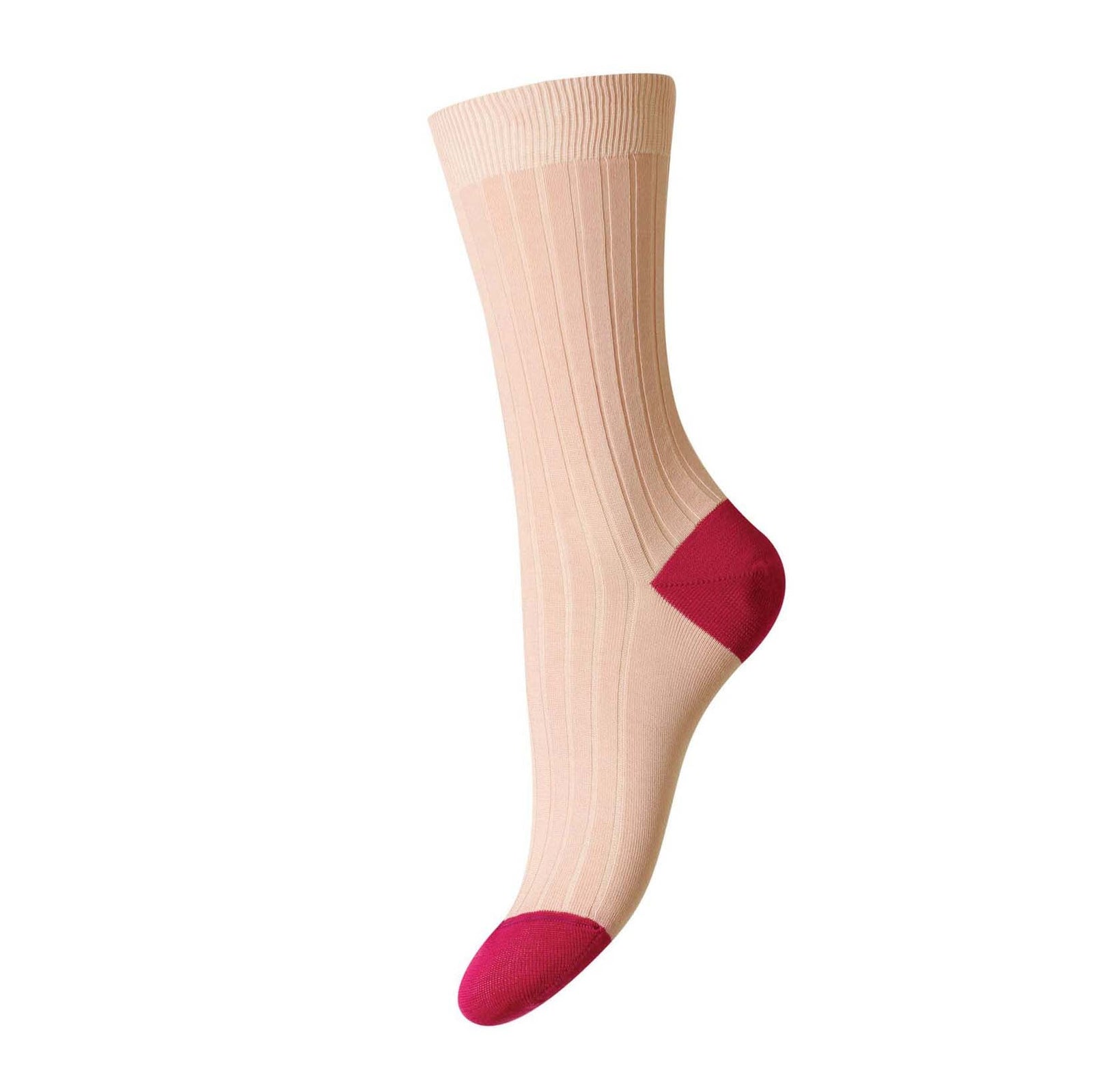 Jasmine - 8x2 Rippe Kontrast Baumwolle Socken für Damen-Pantherella-Conrad Hasselbach Shoes & Garment