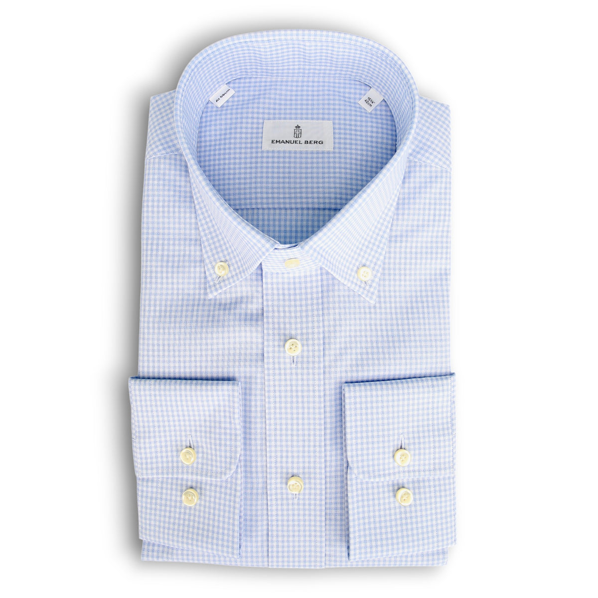 Kariertes Hemd mit Button-Down Kragen-Emanuel Berg-Conrad Hasselbach Shoes &amp; Garment