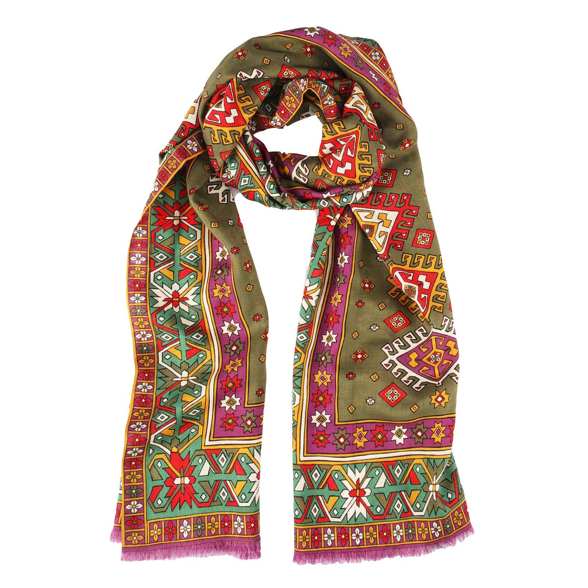 Kelim Tubular Scarf-Drake's-Conrad Hasselbach Shoes &amp; Garment