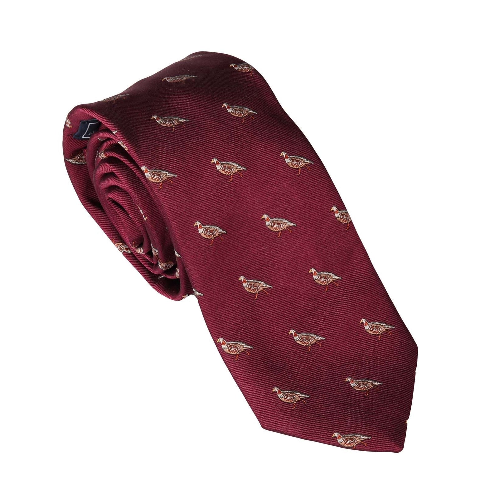 Krawatte mit Jagdmotiv - Rebhuhn-C.H.-Conrad Hasselbach Shoes & Garment