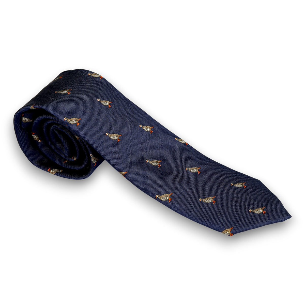Krawatte mit Jagdmotiv - Rebhuhn-C.H.-Conrad Hasselbach Shoes & Garment