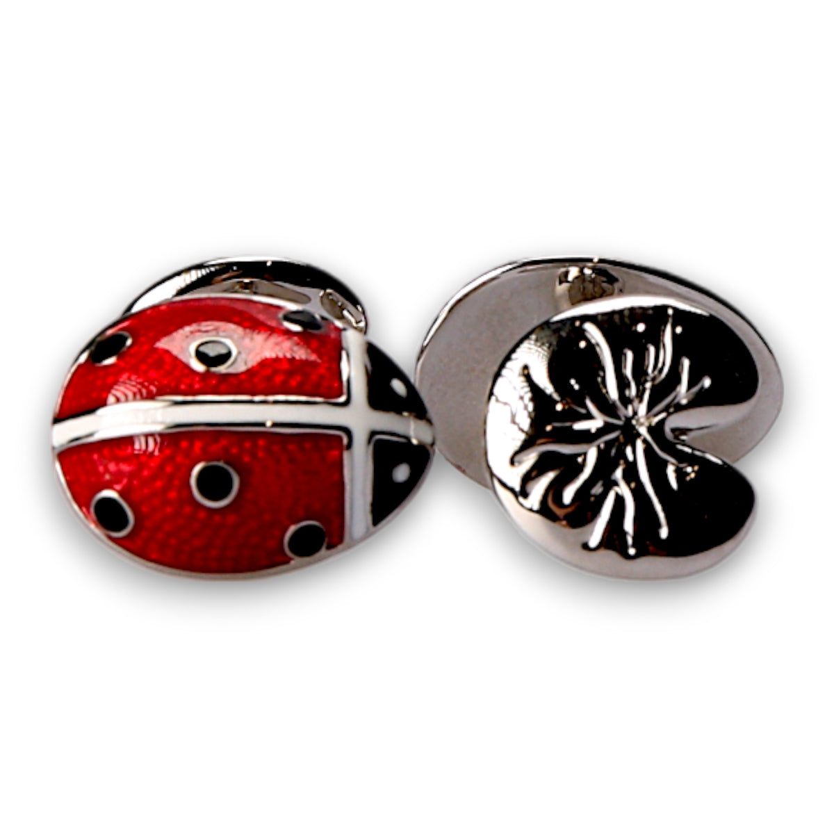 Ladybug Cufflinks Enamel-Babette Wasserman-Conrad Hasselbach Shoes &amp; Garment