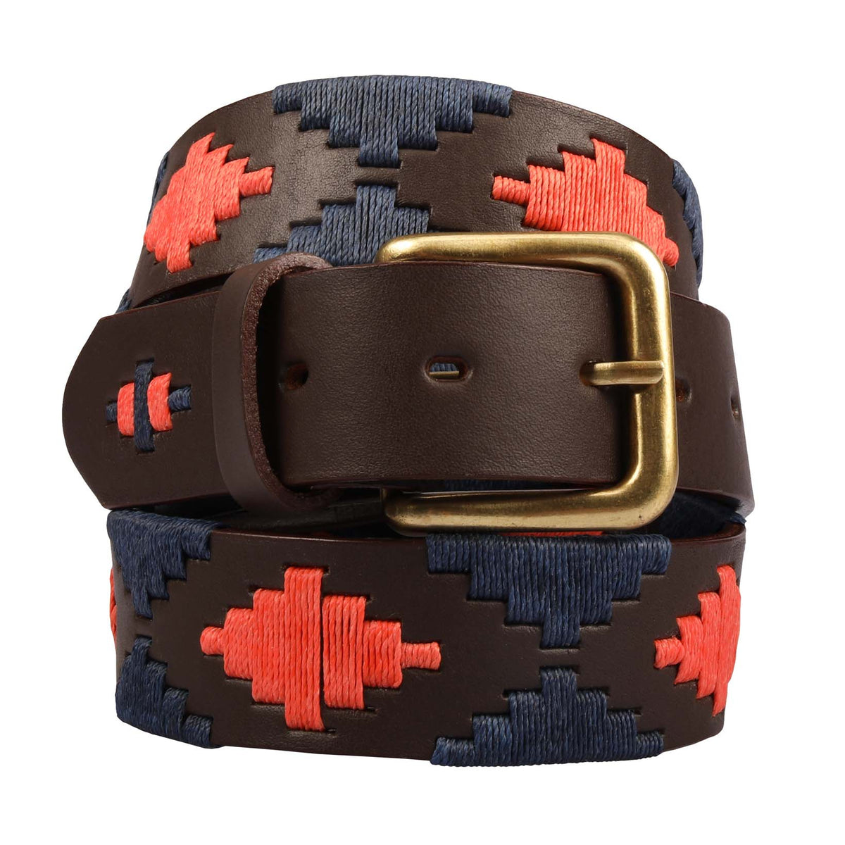 Leder-Polo-Gürtel Havana Brown-Hazel & Brook-Conrad Hasselbach Shoes & Garment