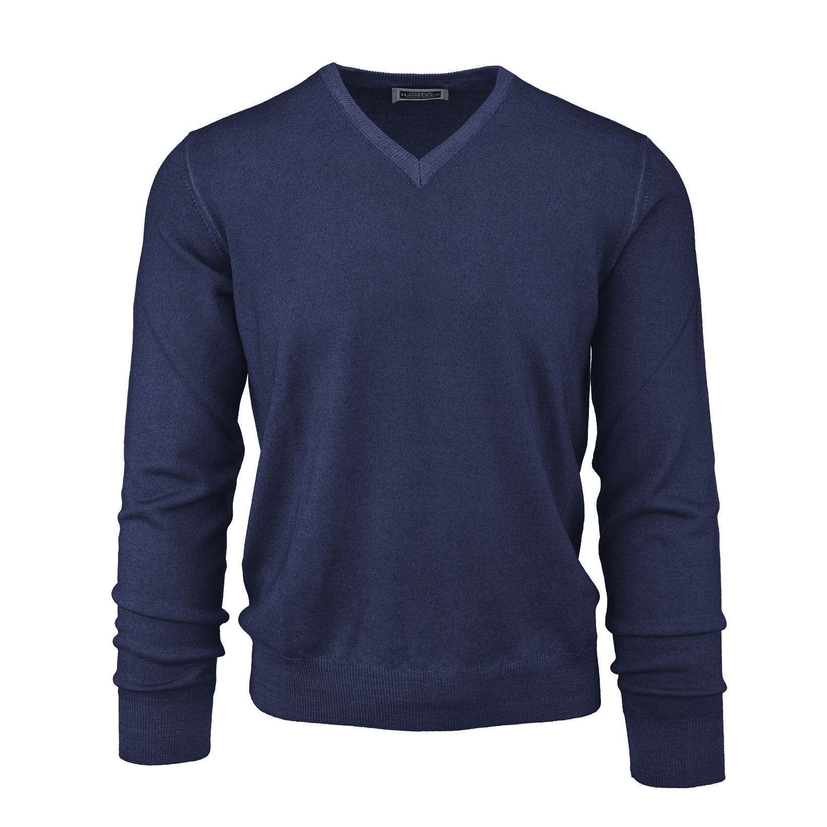 Leichter Schurwollpullover mit V-Ausschnitt-C.H.-Conrad Hasselbach Shoes & Garment