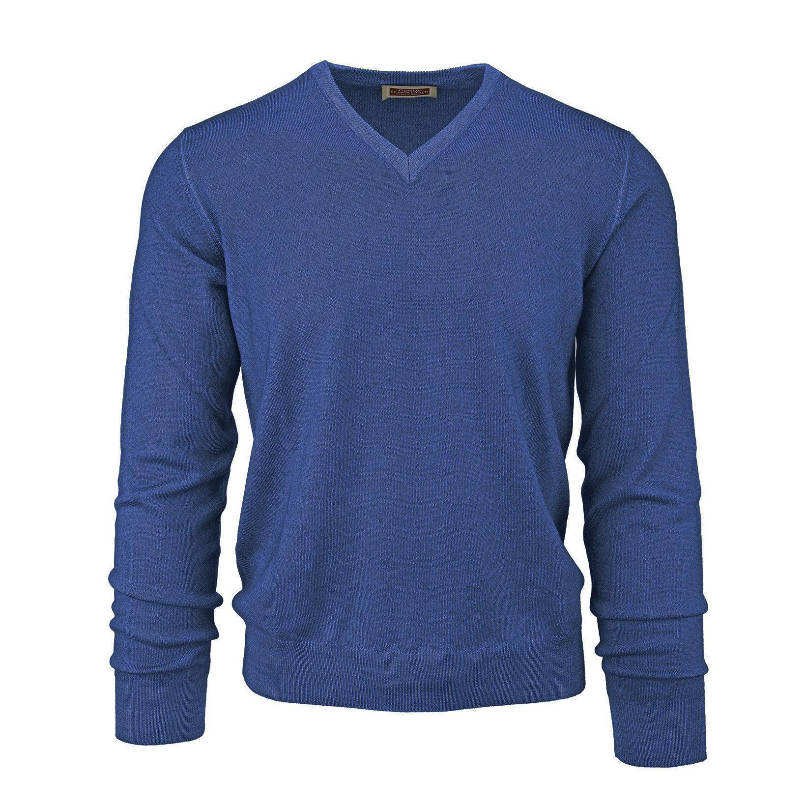 Leichter Schurwollpullover mit V-Ausschnitt-C.H.-Conrad Hasselbach Shoes & Garment