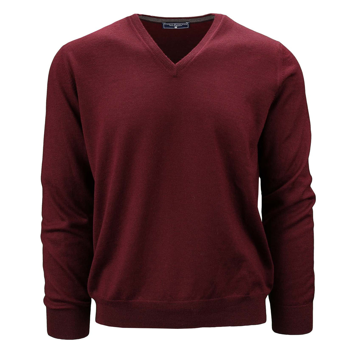 Leichter Schurwollpullover mit V-Ausschnitt-C.H.-Conrad Hasselbach Shoes & Garment
