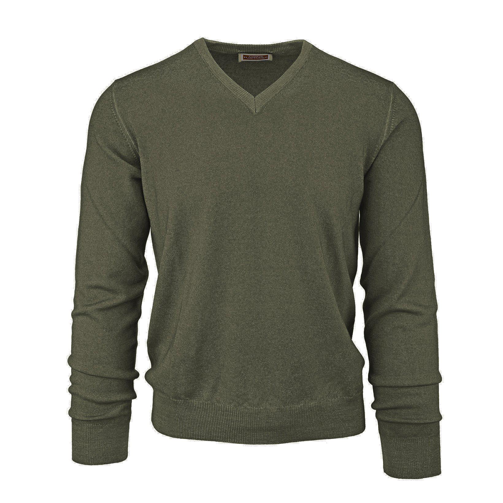 Leichter Schurwollpullover mit V-Ausschnitt-C.H.-Conrad Hasselbach Shoes & Garment